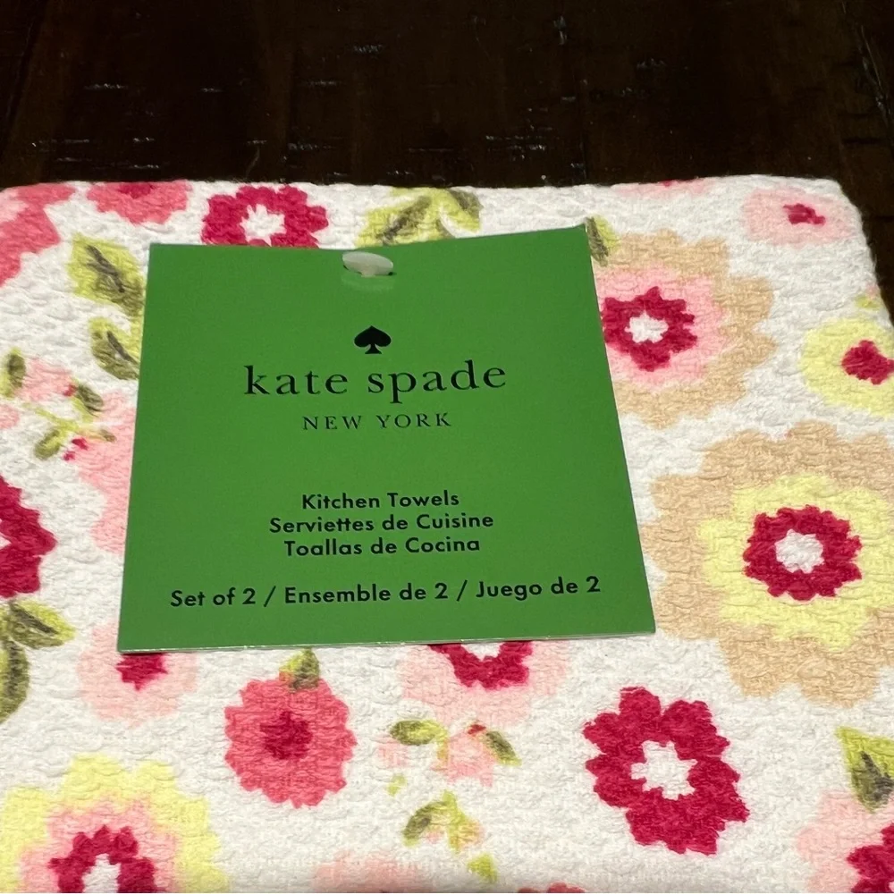 Kate Spade New York Floral Colorful Kitchen Towels Set of 2